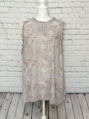 Torrid Lilac Floral Sleeveless Tunic